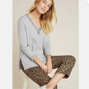 Serena V-neck Striped Sweater